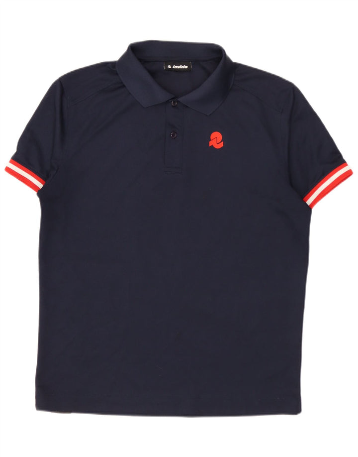 Tricou polo Invicta pentru bărbați, poliester bleumarin mic