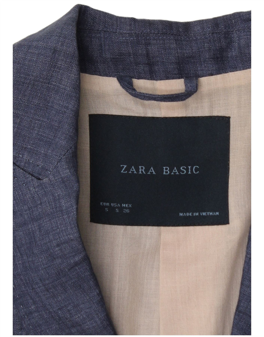 Blazer pentru femei ZARA cu 1 nasture UK 10 Small Blue