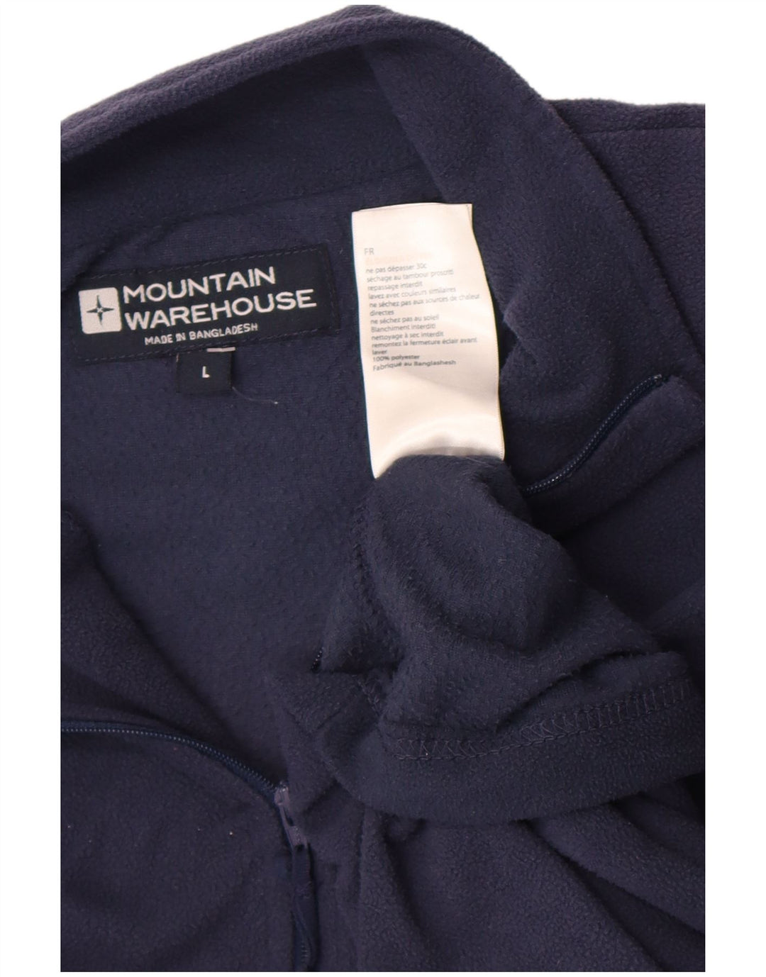 Pulover pentru bărbați Mountain Warehouse, cu fermoar și gât, poliester mare, albastru