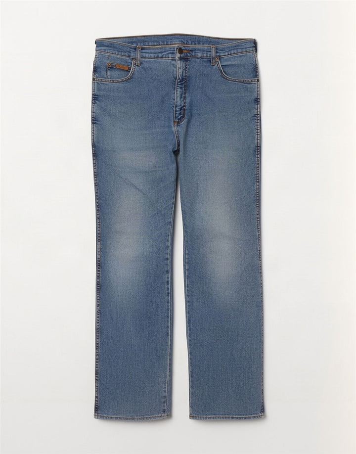Blugi drepte pentru bărbați Wrangler Texas W38 L34 Bumbac albastru