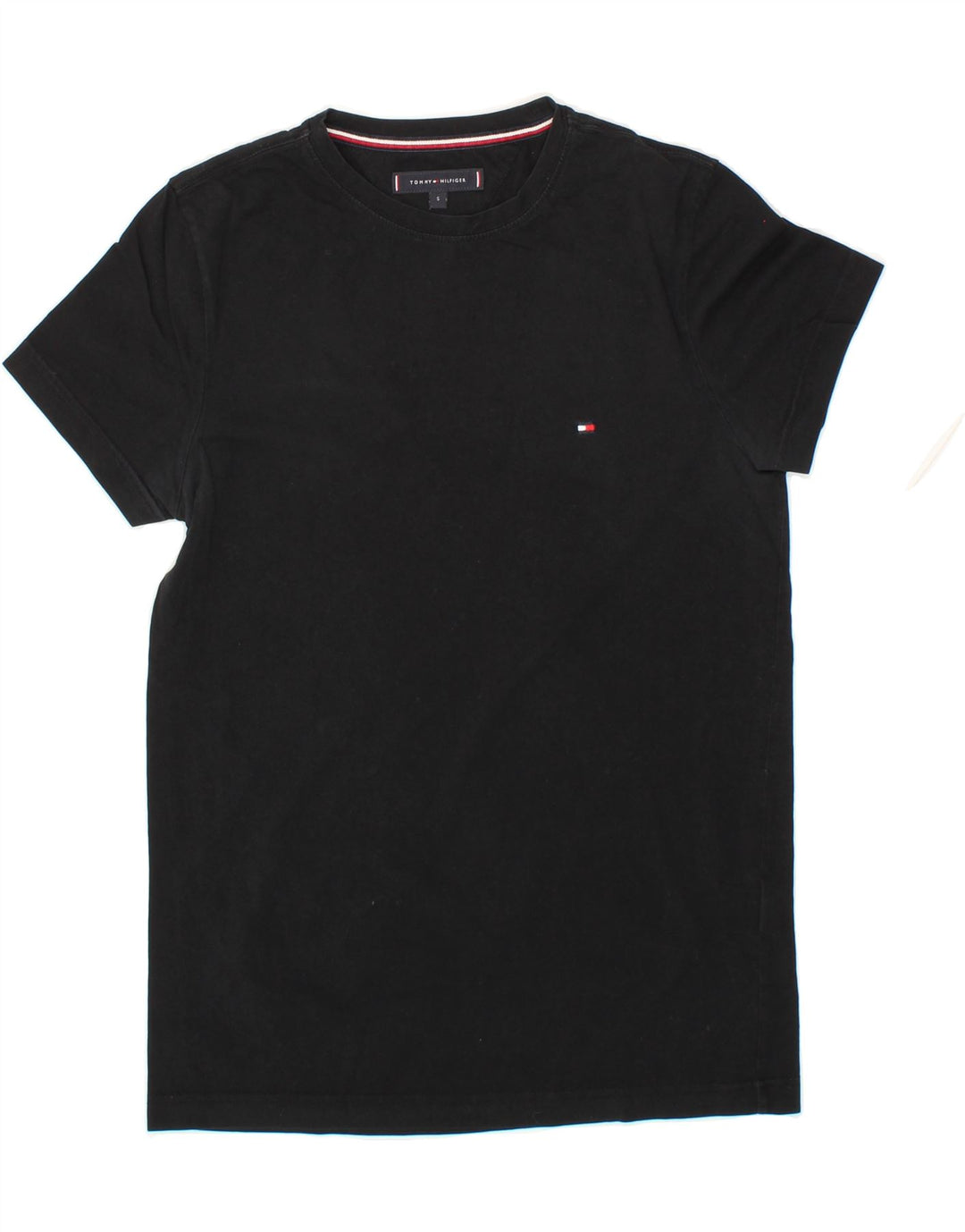 TOMMY HILFIGER Mens T-Shirt Top Small Black Vintage Tommy Hilfiger and Second-Hand Tommy Hilfiger from Messina Hembry 