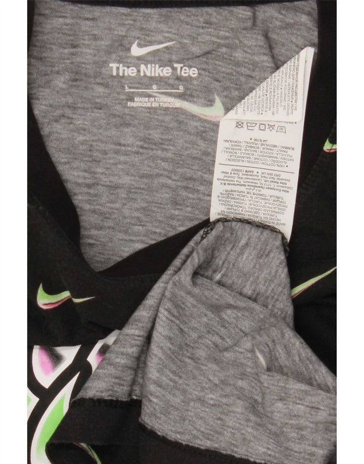 Tricou grafic Nike pentru bărbați Top mare din bumbac negru