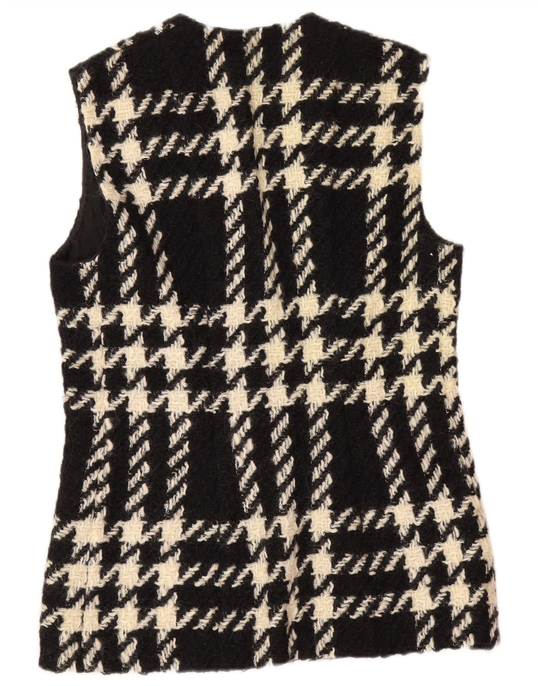 Gilet Vintage pentru femei UK 12 Medium Black Check