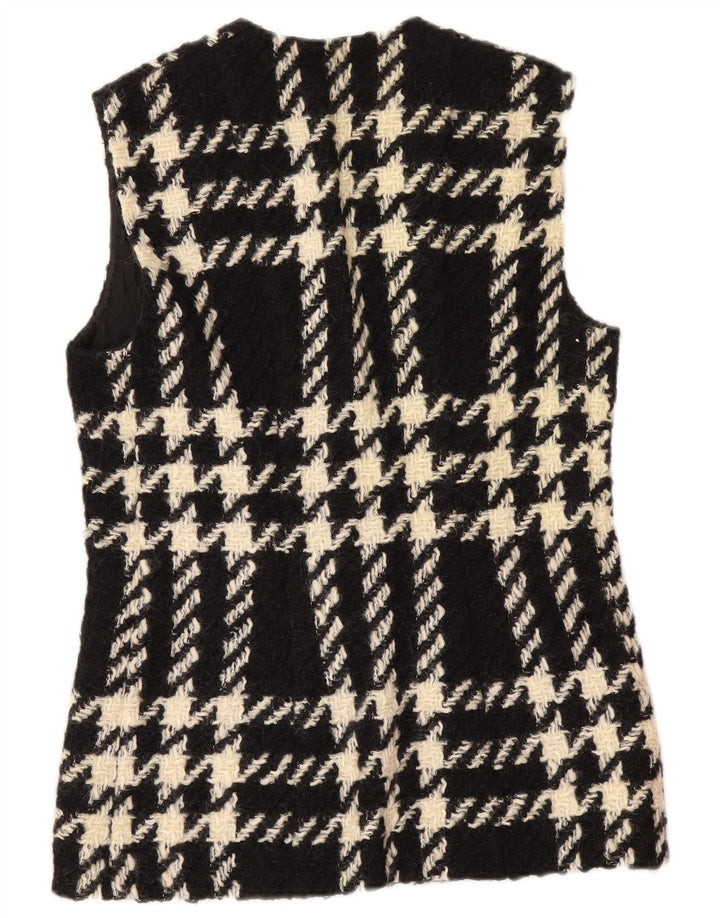 Gilet Vintage pentru femei UK 12 Medium Black Check