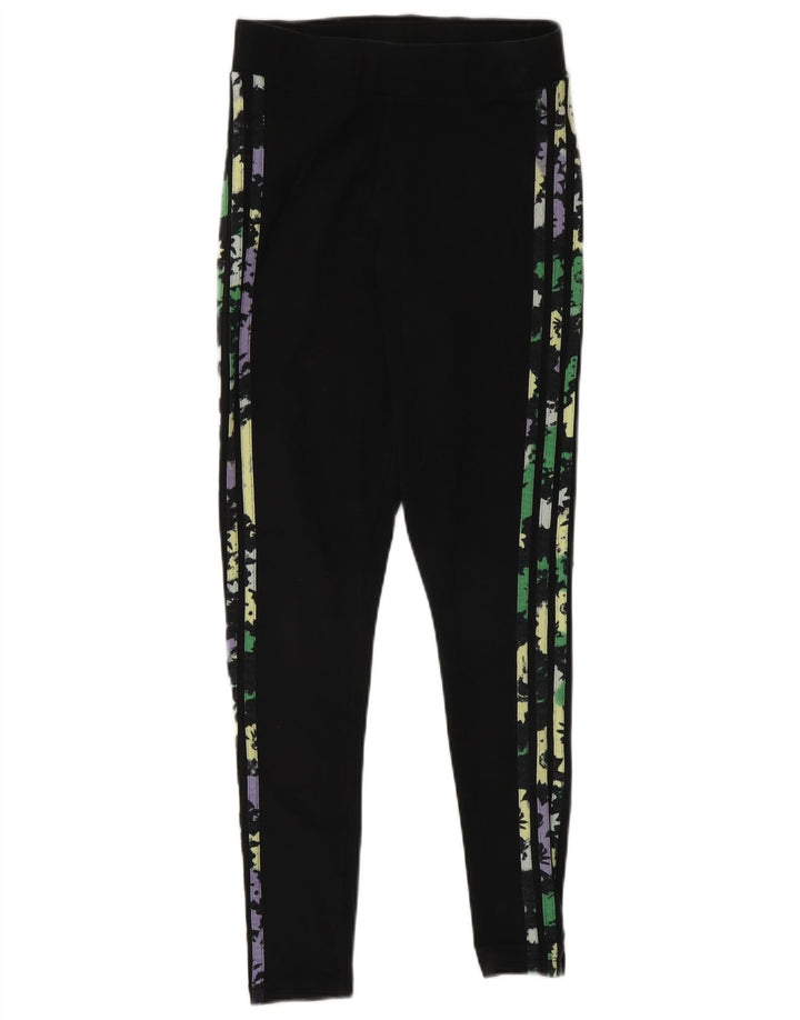 Leggings pentru femei Adidas UK 10 mic bumbac negru