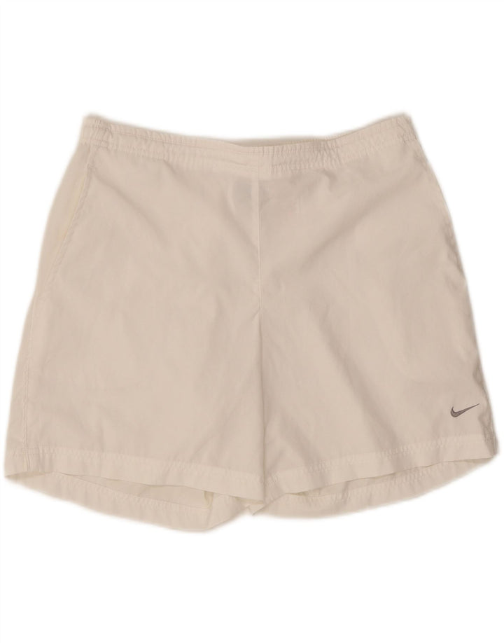 Pantaloni scurti sport Nike pentru femei Marea Britanie 14/16 Poliester alb mare