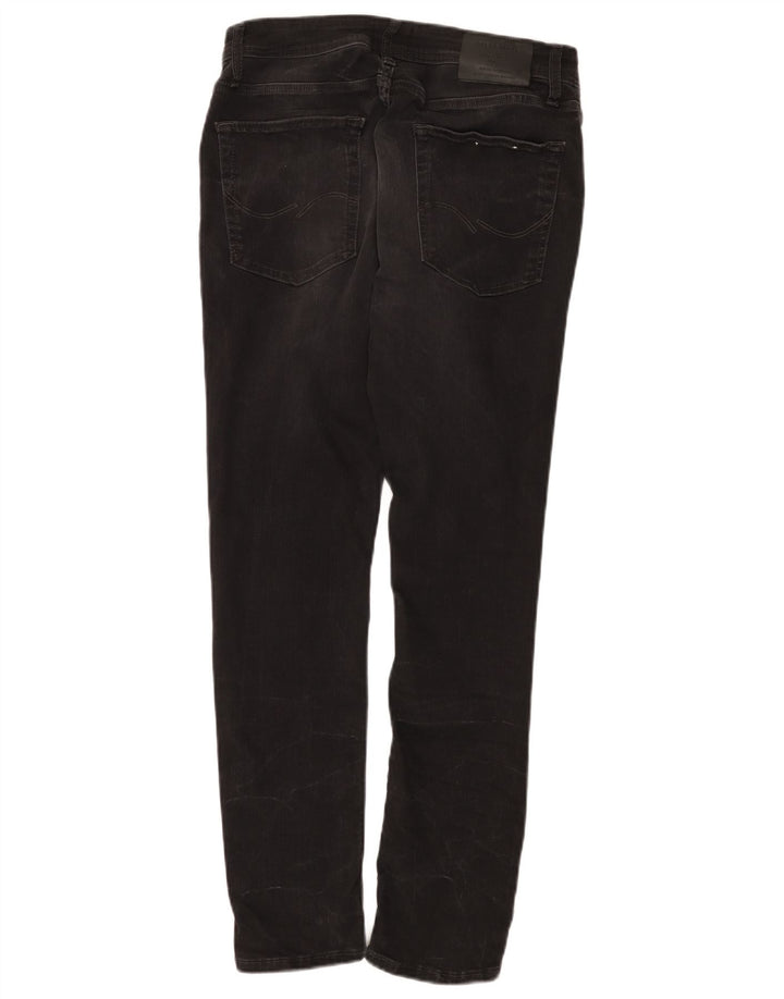 Jack & Jones Mens Slim Jeans W34 L30 Black Cotton