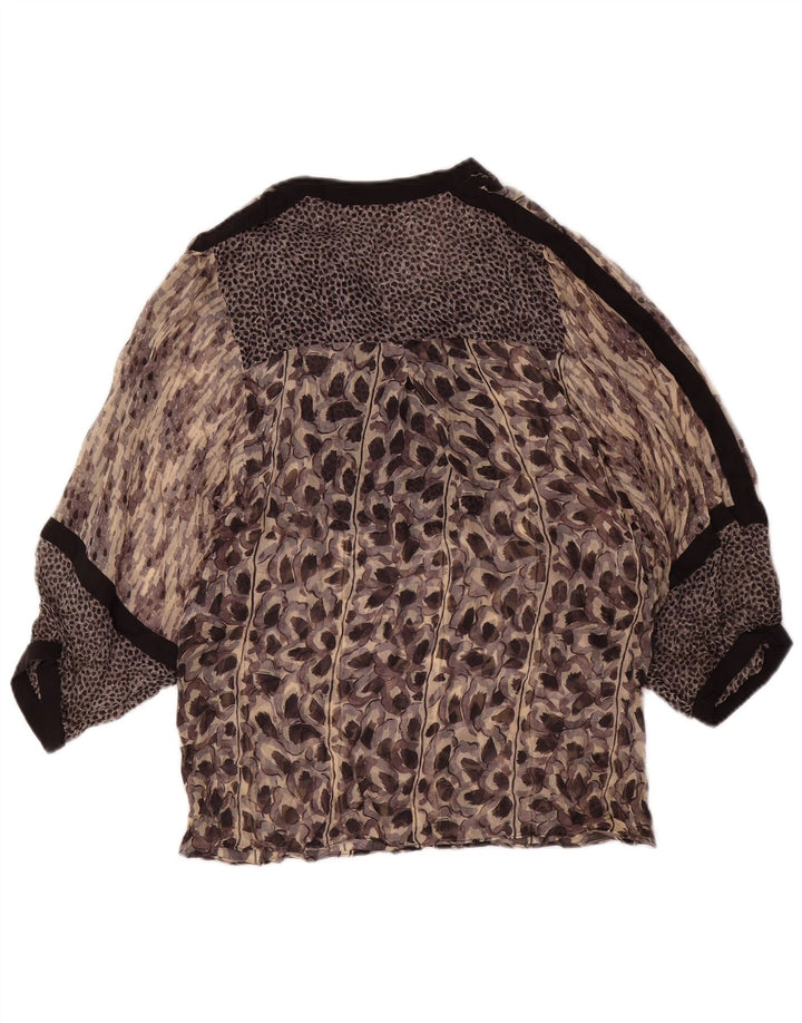 Bluză pentru femei Zara cu mâneci 3/4 UK 12 Medium Multicolor Animal Print