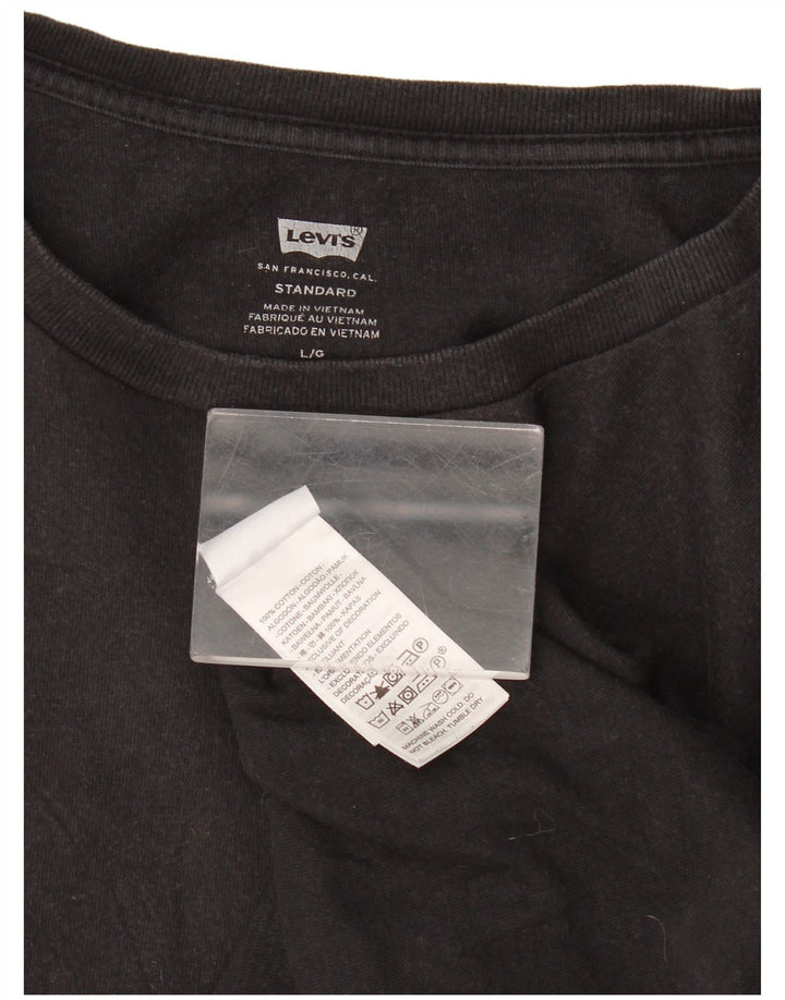 Tricou standard pentru bărbați Levi's Top mare din bumbac negru
