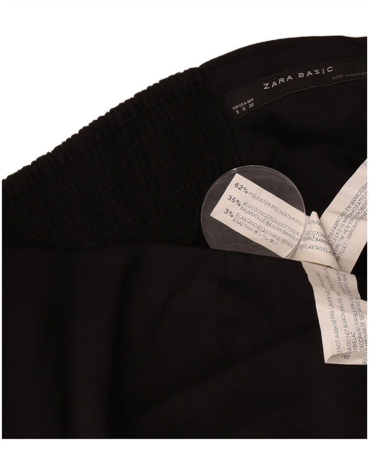 Rochie Bubble pentru femei fără bretele Zara UK 10 Poliester negru mic