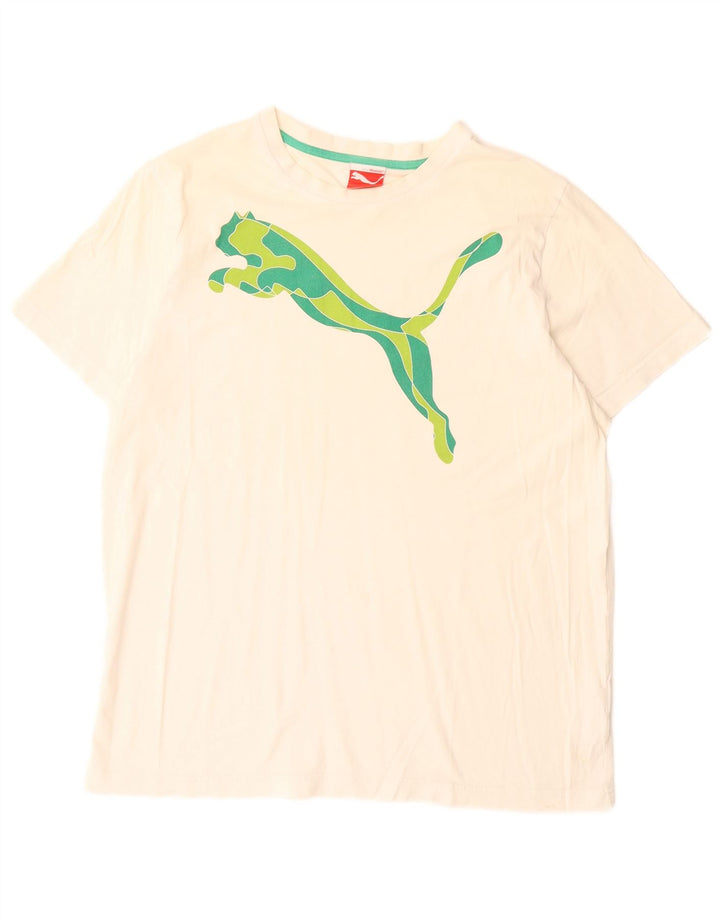 Tricou grafic Puma pentru bărbați Top mare din bumbac alb