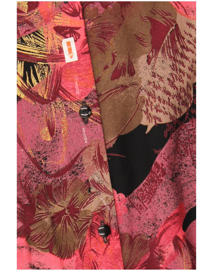 Set fuste vintage pentru femei 2 piese UK 12 Medium W27 Burgundy Floral Retro