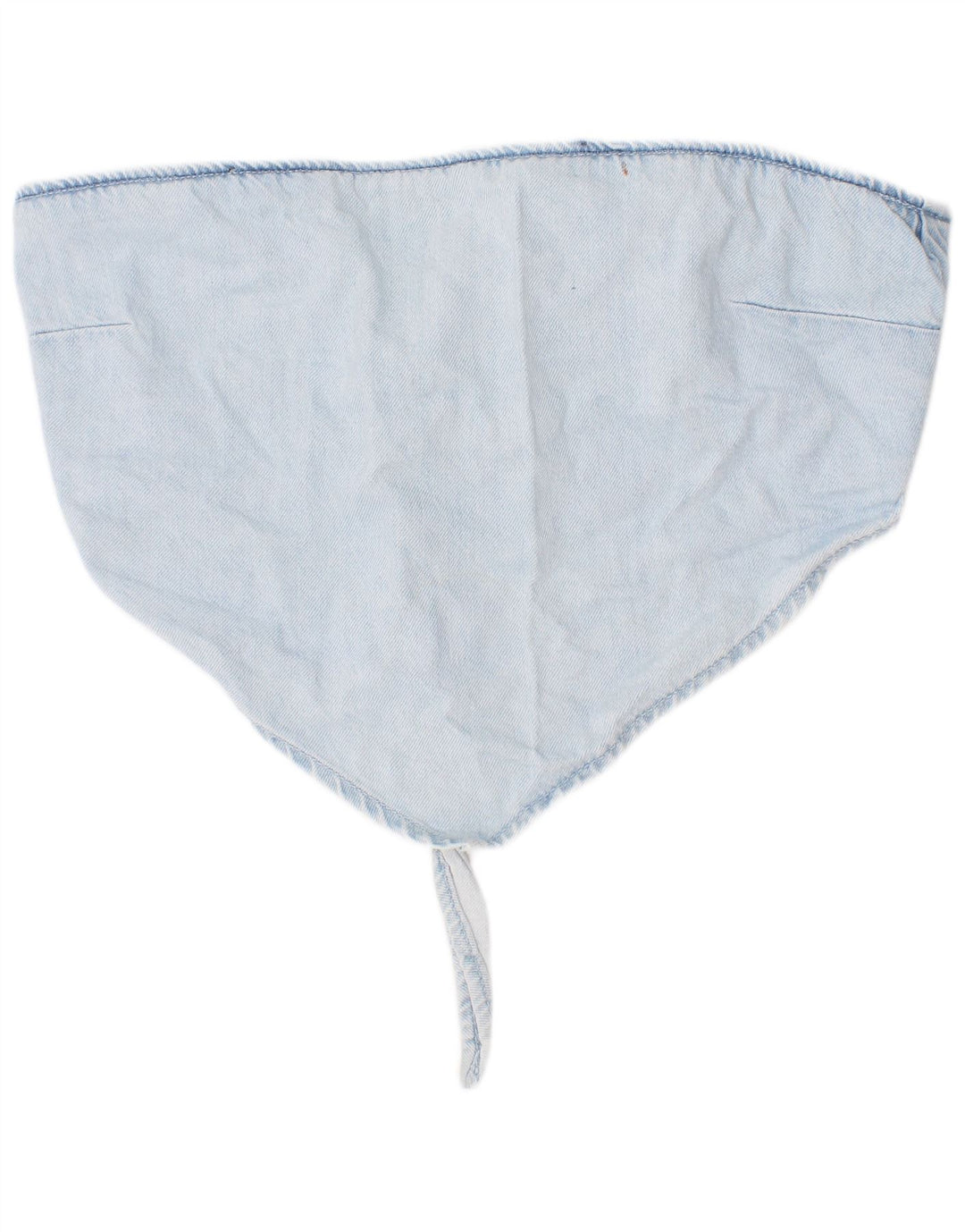 Crop top din denim pentru femei Zara, bumbac albastru mediu