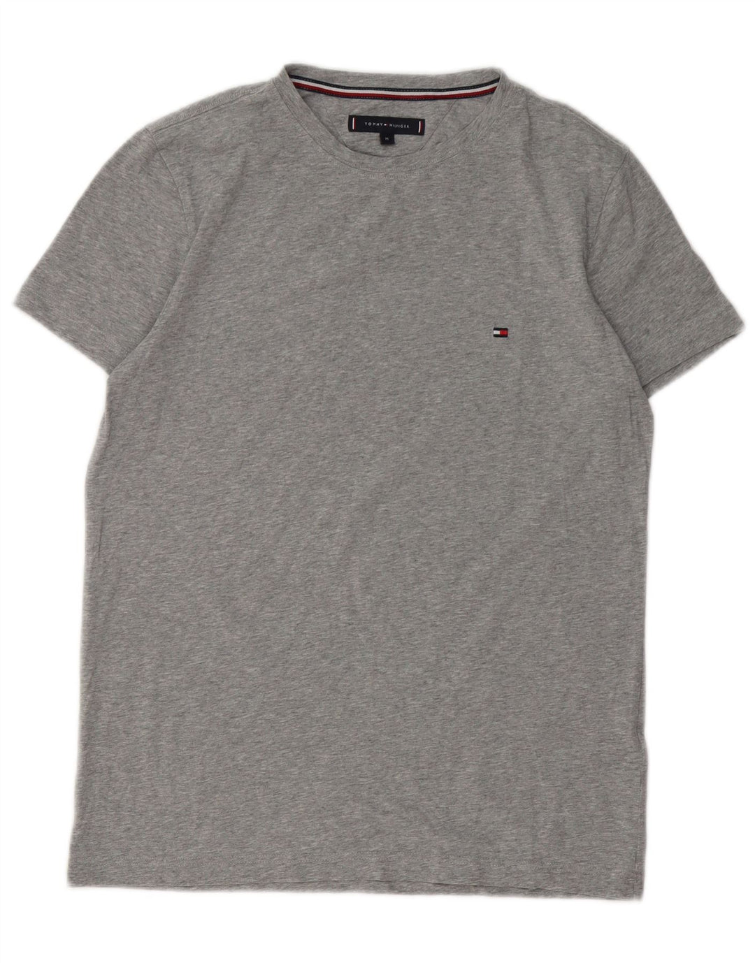 Tricou pentru bărbați Tommy Hilfiger Top Mediu Gri, bumbac cu pete