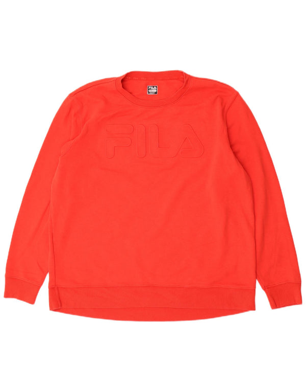 Pulover cu grafic pentru femei Fila UK 18 XL Bumbac roșu