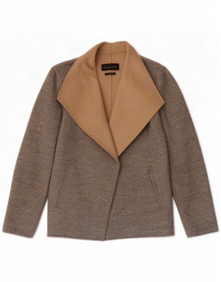Massimo Dutti Jachetă Blazer pentru femei UK 14 Medium Gri Lână