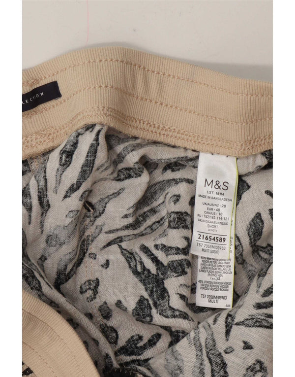 Pantaloni Harem Crop pentru femei Marks & Spencer UK 20 2XL W42 L23 Bej