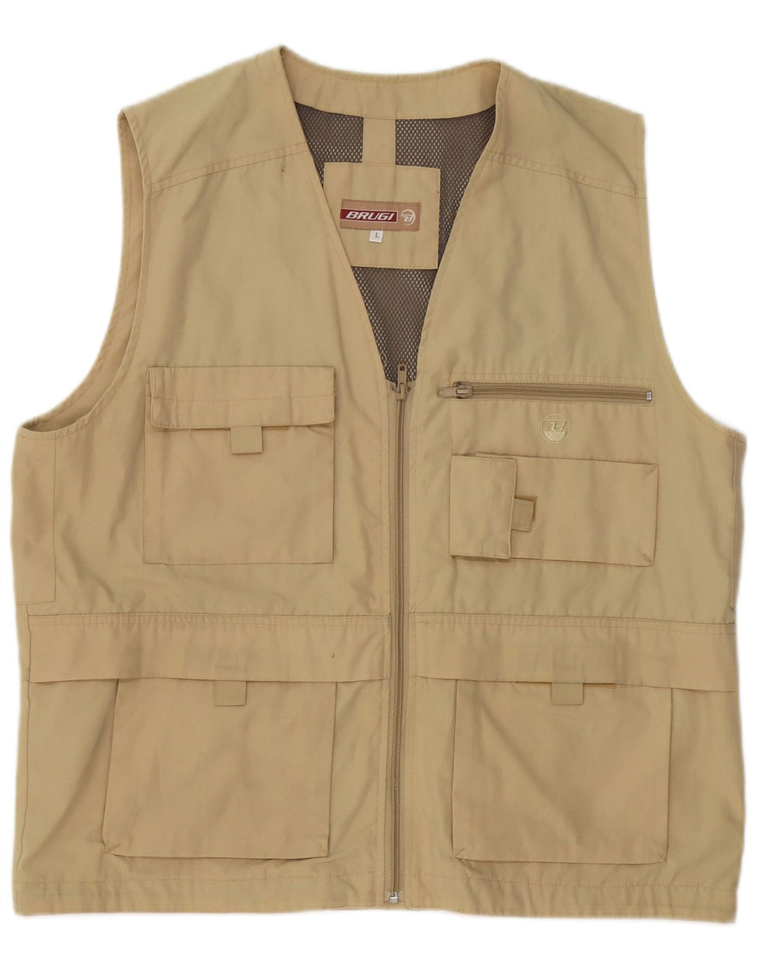 Gilet pentru bărbați Brugi Utility UK 40 Large Kaki Poliester