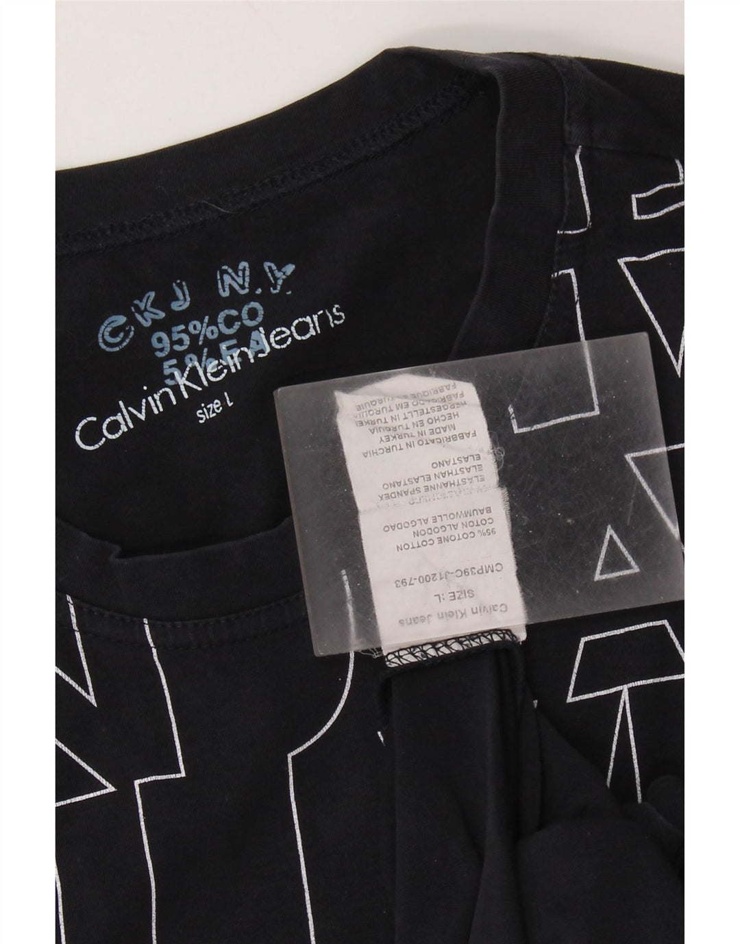 CALVIN KLEIN JEANS Tricou grafic pentru bărbați Top mare din bumbac bleumarin