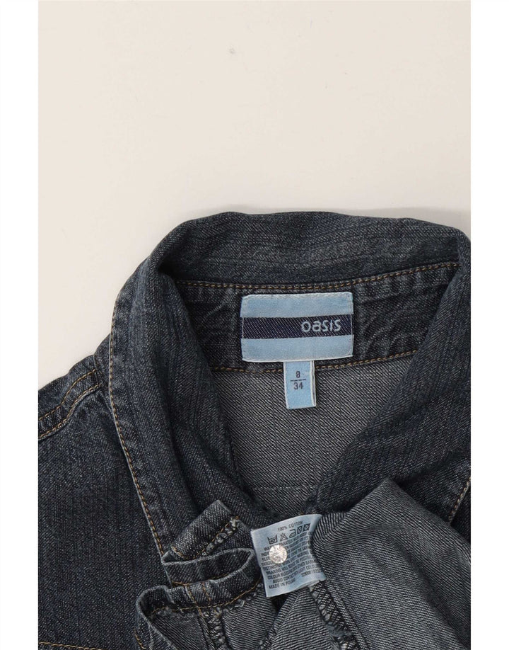 Cămașă de blugi pentru femei Oasis UK 8, bumbac, albastru bleumarin