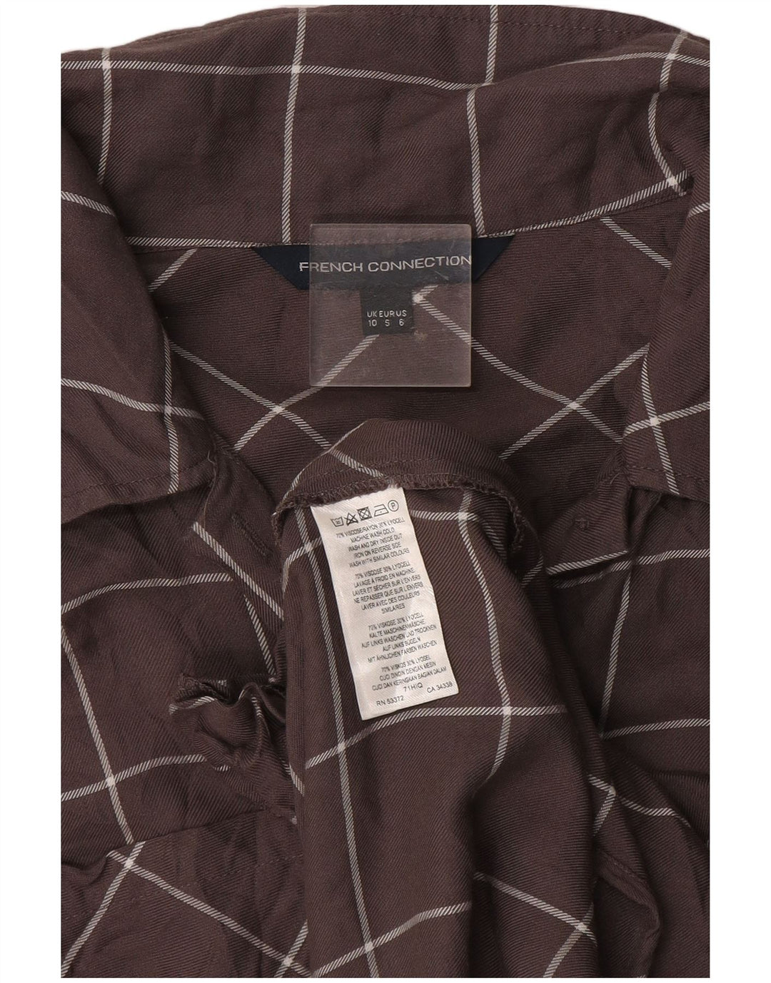 Rochie schimbătoare cu mânecă lungă pentru femei French Connection UK 10, gri mic, carouri