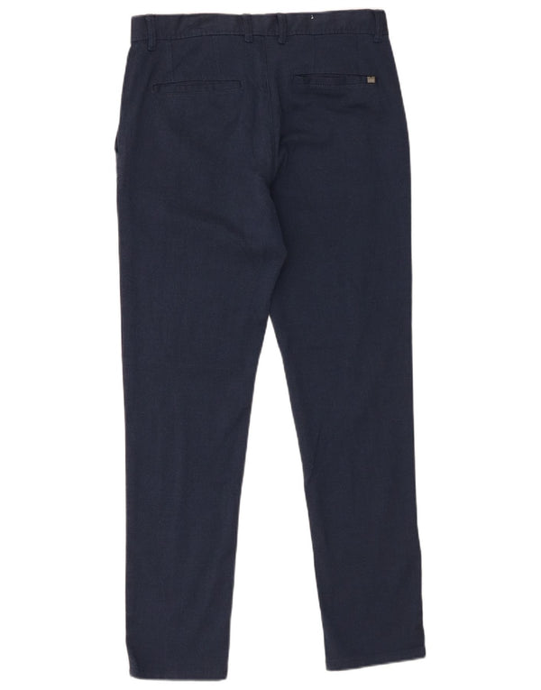 Pantaloni chino slim pentru bărbați Zara EU 38 Mici L30 L29 Bleumarin Poliester