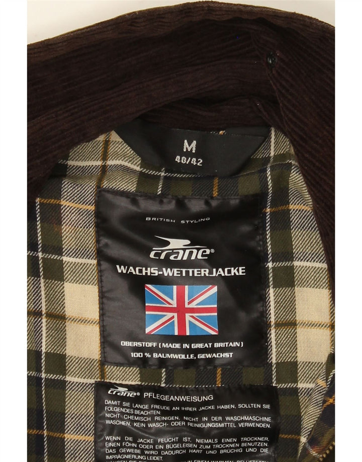 Jachetă pentru bărbați Crane din bumbac cerat UK 38, bumbac verde mediu