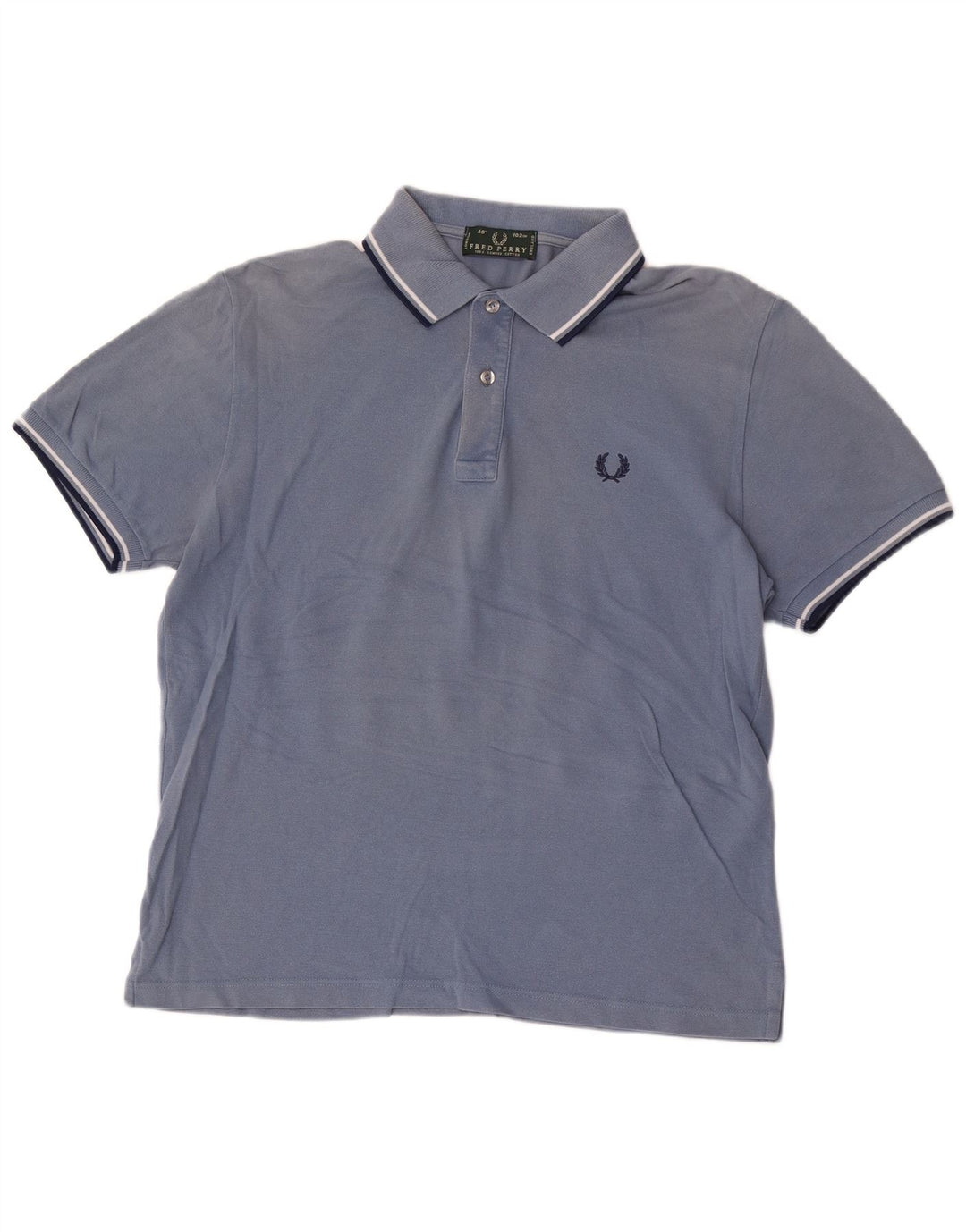 Cămașă polo Fred Perry pentru bărbați, bumbac albastru mediu