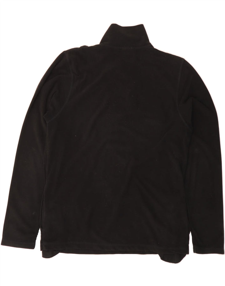 FILA Mens Zip Neck Fleece Jumper Large Black Polyester Vintage Fila and Second-Hand Fila from Messina Hembry 