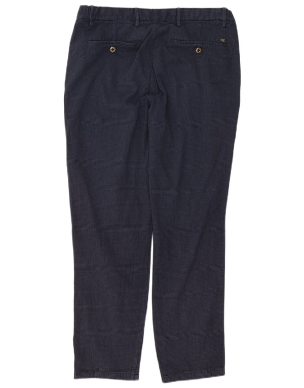 Massimo Dutti Pantaloni chino subțiri pentru bărbați EU 42 Large W32 L28 Bleumarin Check