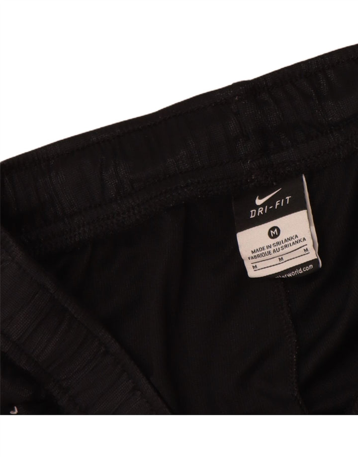 Pantaloni scurți sport Nike Dri Fit pentru bărbați, poliester cu dungi medii, negre