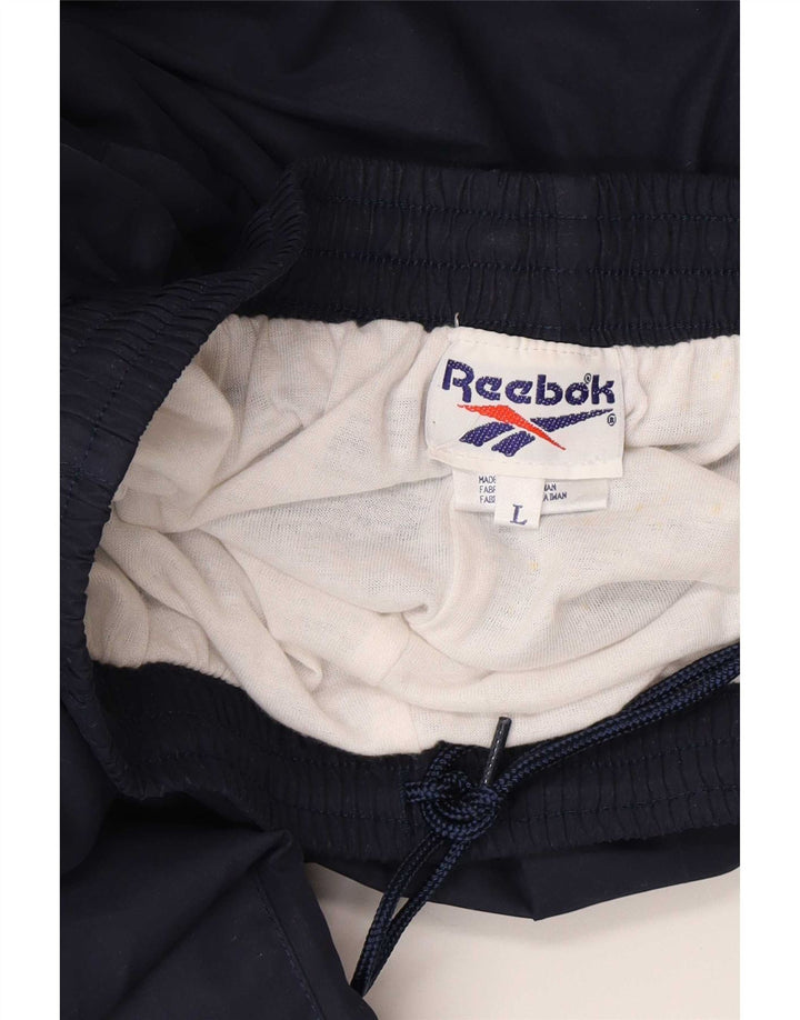 Pantaloni de trening pentru bărbați Reebok Joggeri mari poliester bleumarin