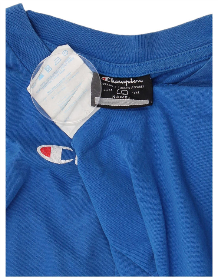 Tricou grafic pentru bărbați CHAMPION Top mare din bumbac albastru