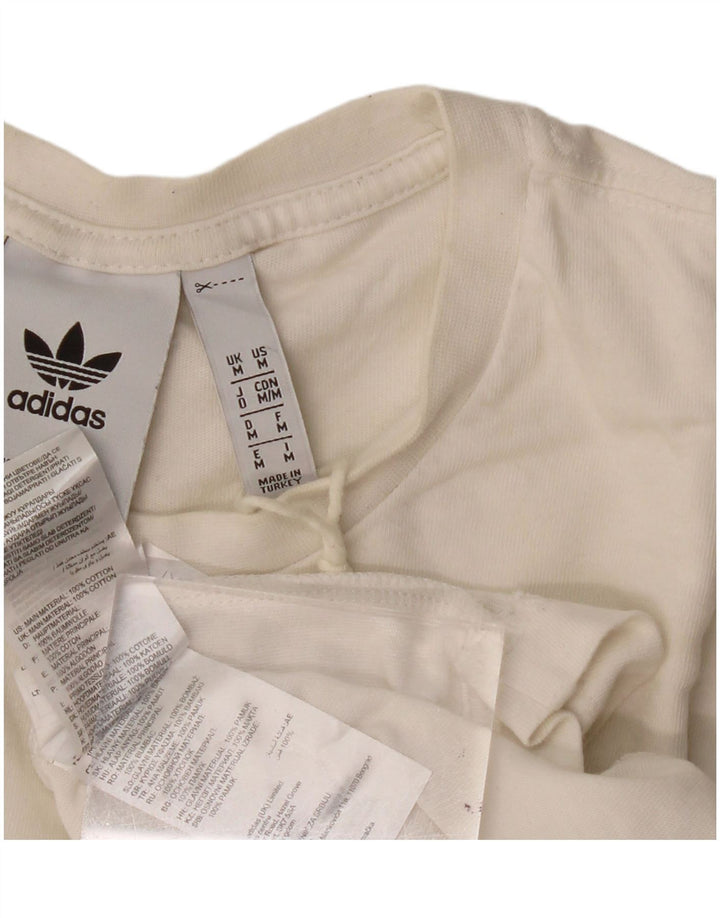 Tricou grafic pentru bărbați Adidas Top Medium White Bumbac