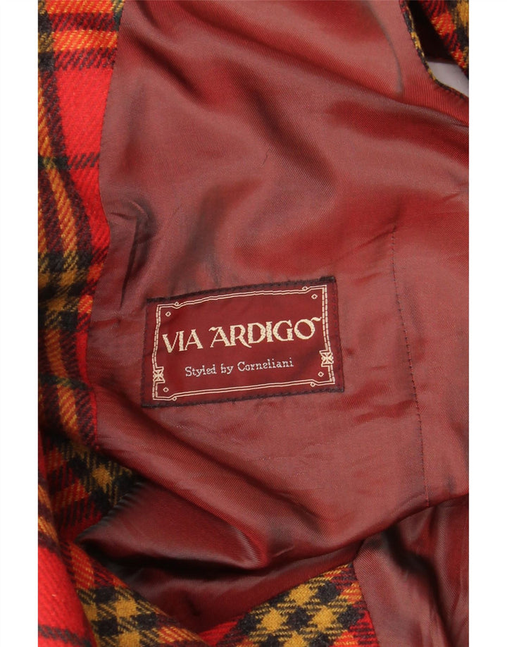 Gilet pentru bărbați Via Ardigo, cu carouri mici, roșii