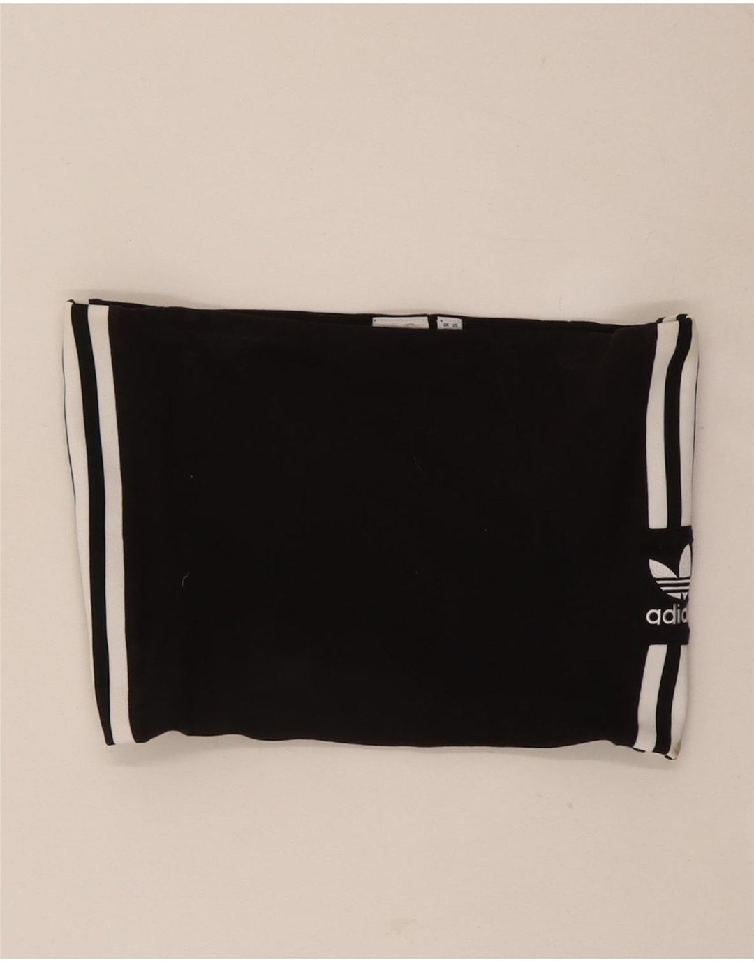 Top Crop fără bretele Adidas pentru femei UK 12 Medium Black Bumbac