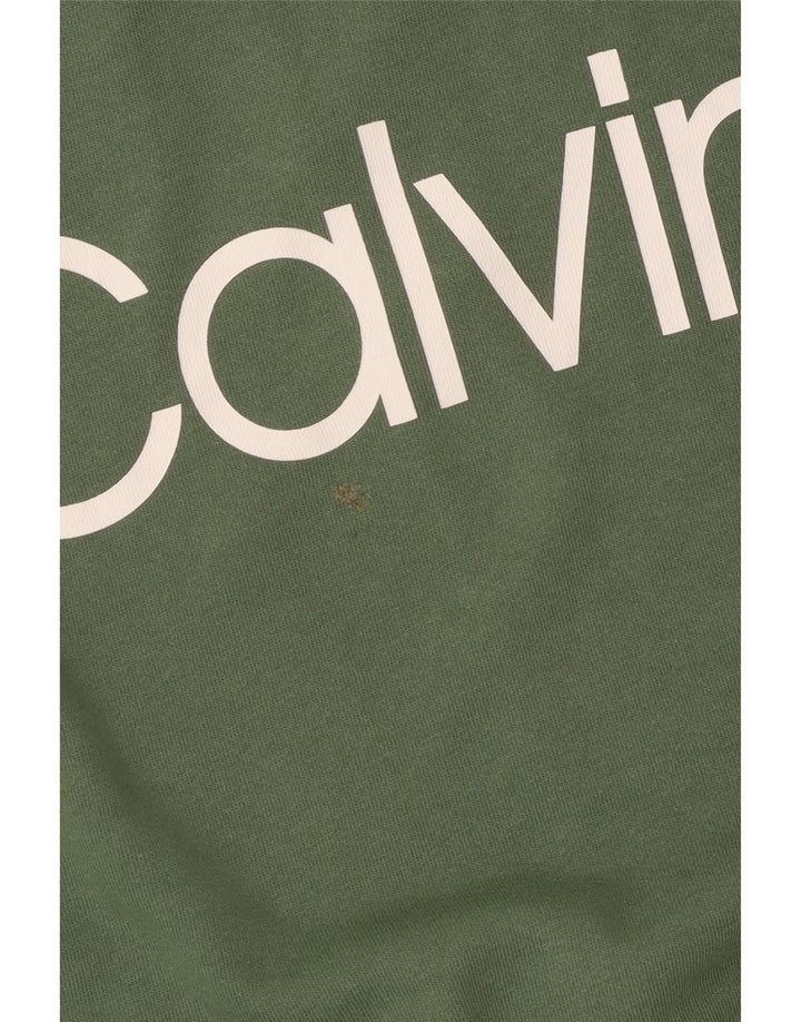 Pulover Calvin Klein pentru femei, cu grafic supradimensionat, UK 10, verde mic