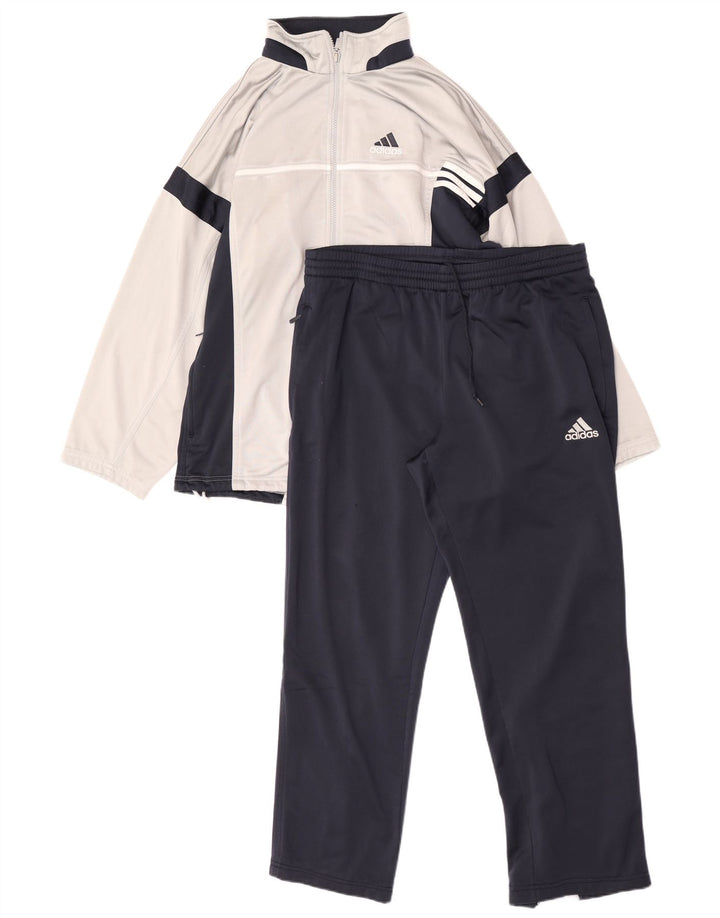 Trening complet pentru bărbați Adidas UK 38/40 Gri mediu Poliester color bloc