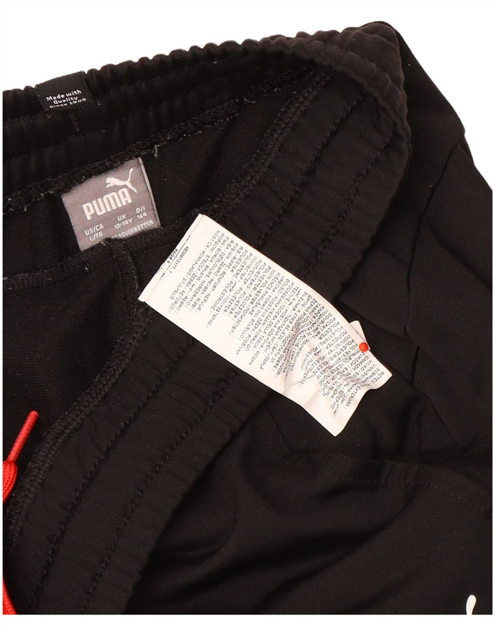 Puma Băieți Pantaloni Trening Pantaloni Joggeri 13-14 Ani Poliester Negru
