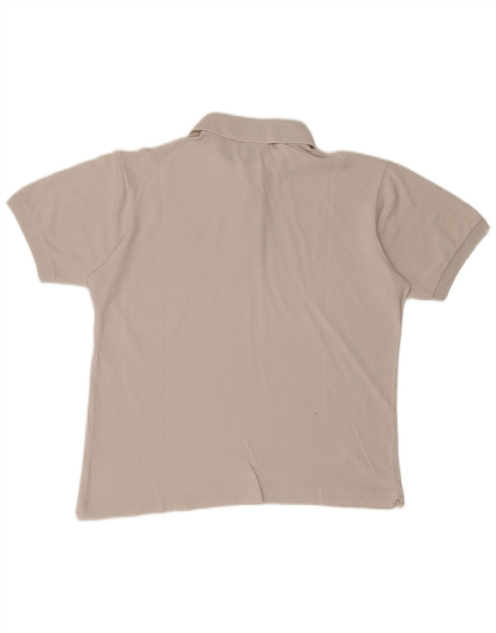 Tricou polo Lacoste pentru bărbați, mărimea 4, bumbac alb mediu