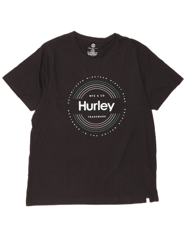 Tricou grafic pentru bărbați Hurley Top 2XL bumbac negru