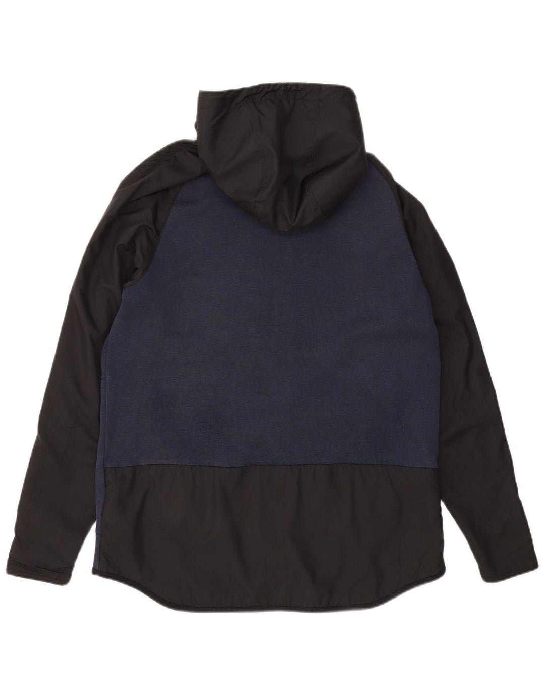 Pulover Nike pentru bărbați, cu fermoar, cu capotă, mare, albastru bleumarin, bumbac color bloc