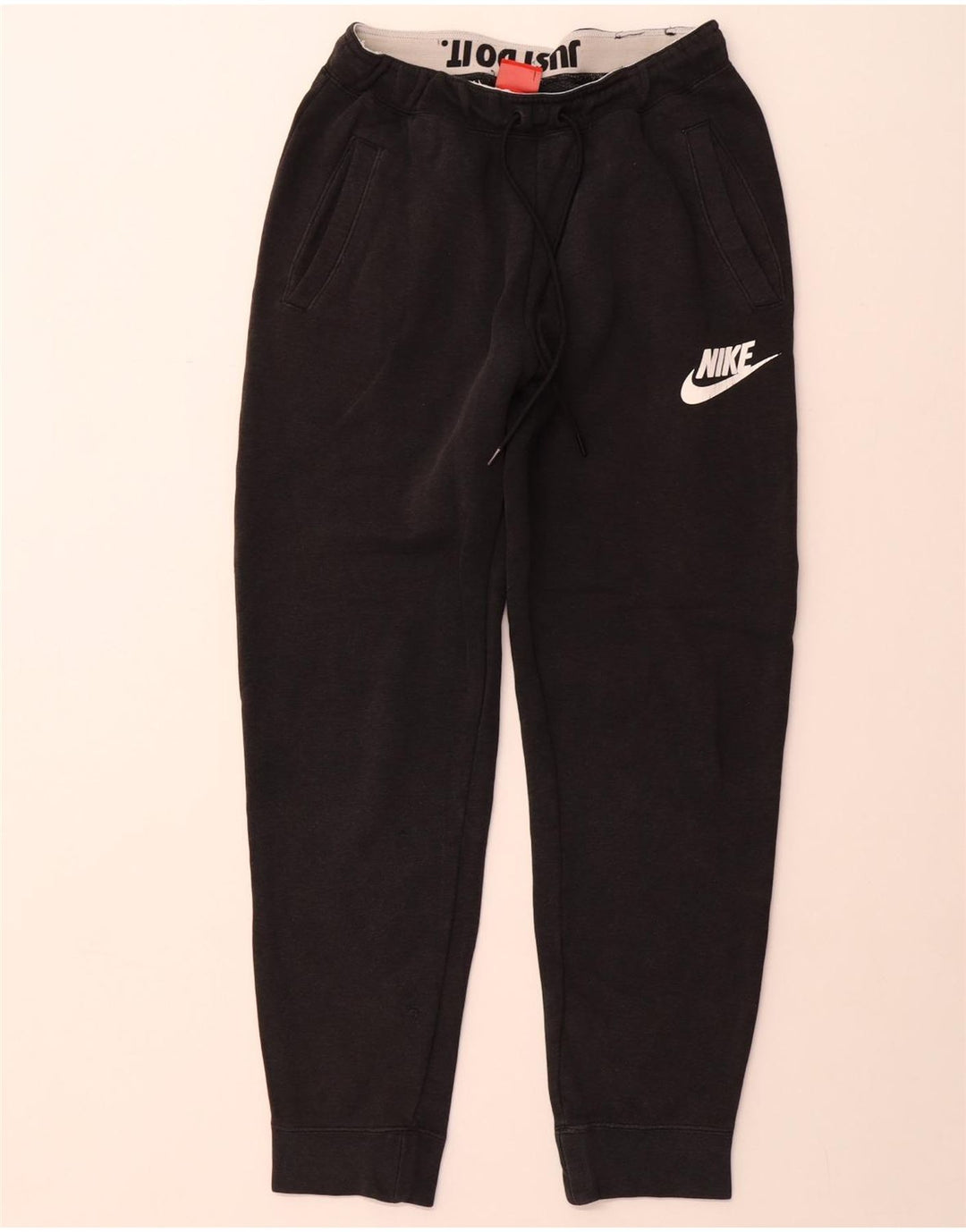 Pantaloni de trening pentru femei NIKE Joggeri UK 8 Bumbac negru mic