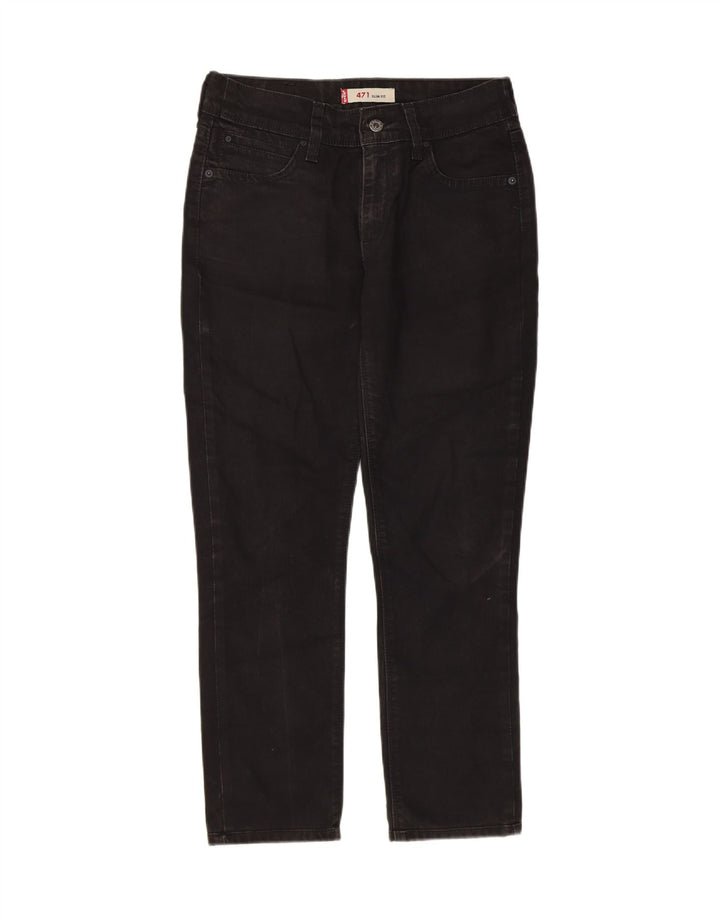 LEVI'S Womens 471 Slim Jeans W30 L28 Black Cotton Vintage Levi's and Second-Hand Levi's from Messina Hembry 