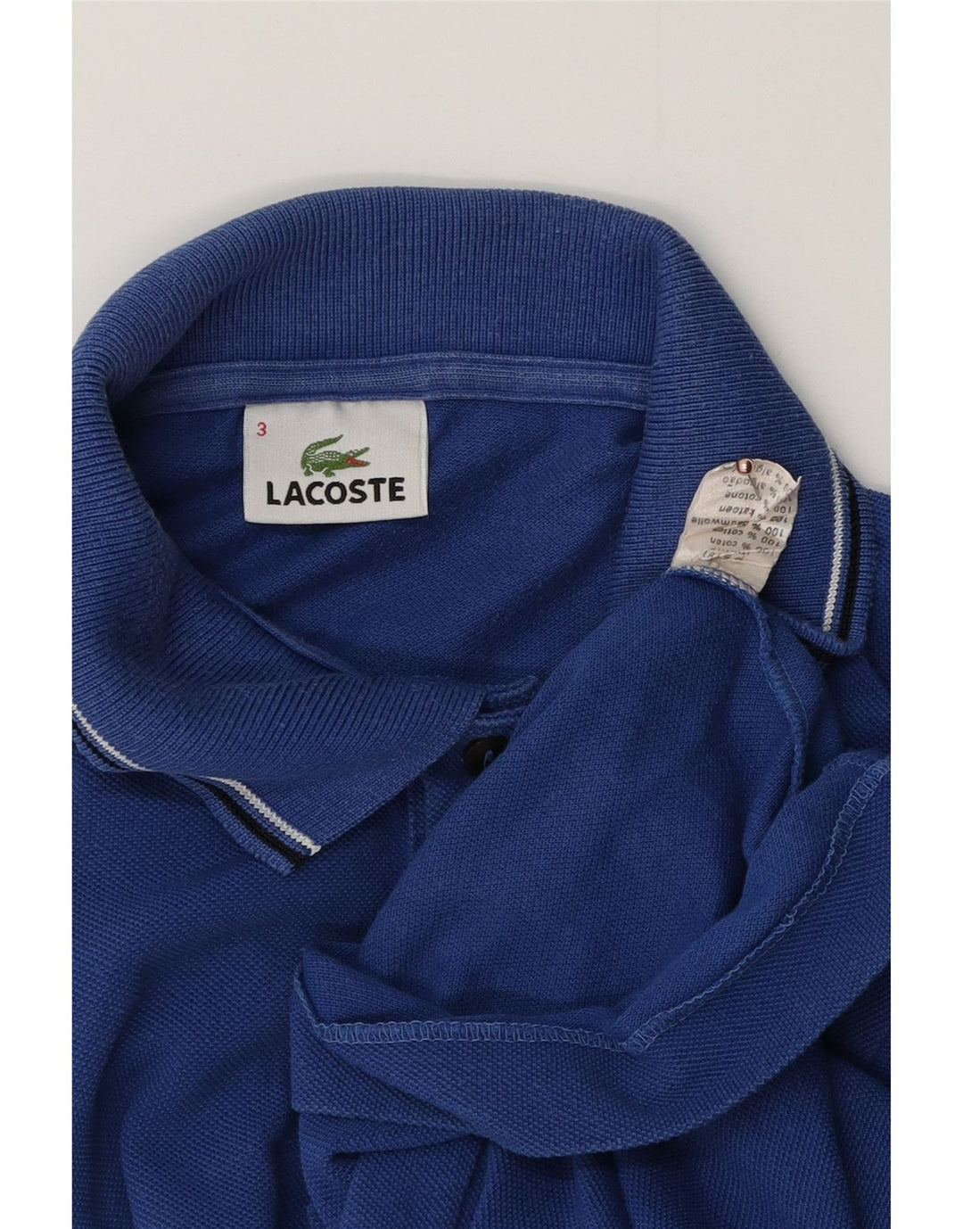 Tricou polo pentru bărbați LACOSTE Mărimea 3 Bumbac bleumarin mic