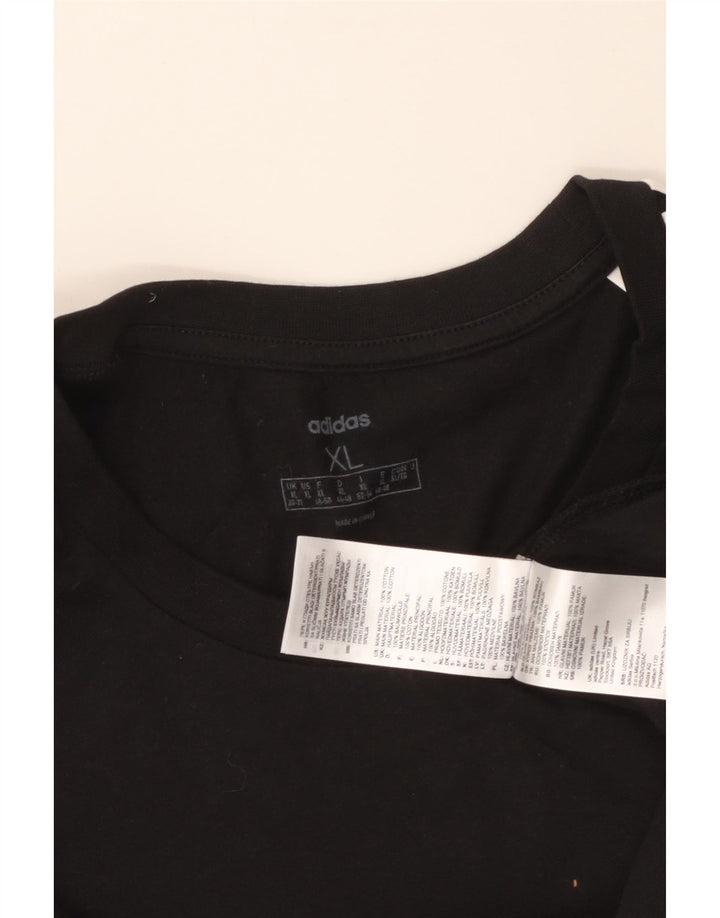 Top tricou ADIDAS pentru femei UK 20/22 XL bumbac negru