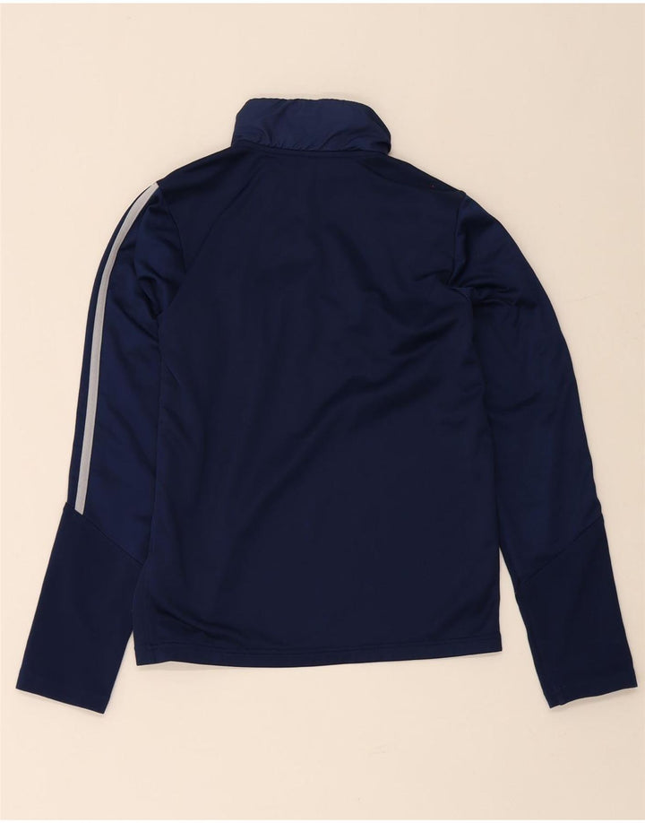 Adidas Băieți Aeroready Zip Neck Pullover Trening Top 13-14 Ani Bleumarin