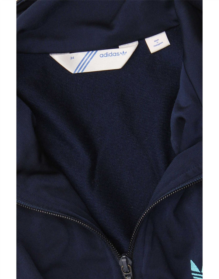 Jachetă de top pentru trening Adidas pentru femei EU 34 XS Bleumarin
