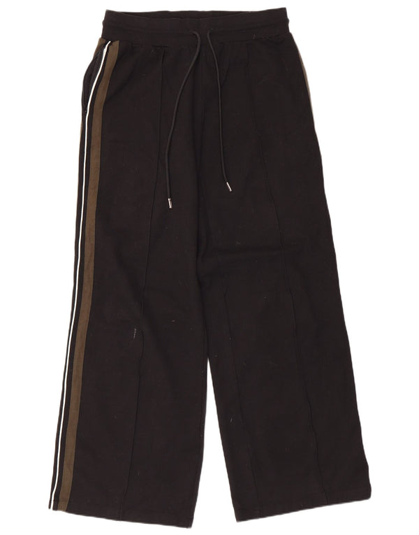 Pantaloni de trening pentru femei Marks & Spencer UK 14, largi, negru, viscoză cu dungi