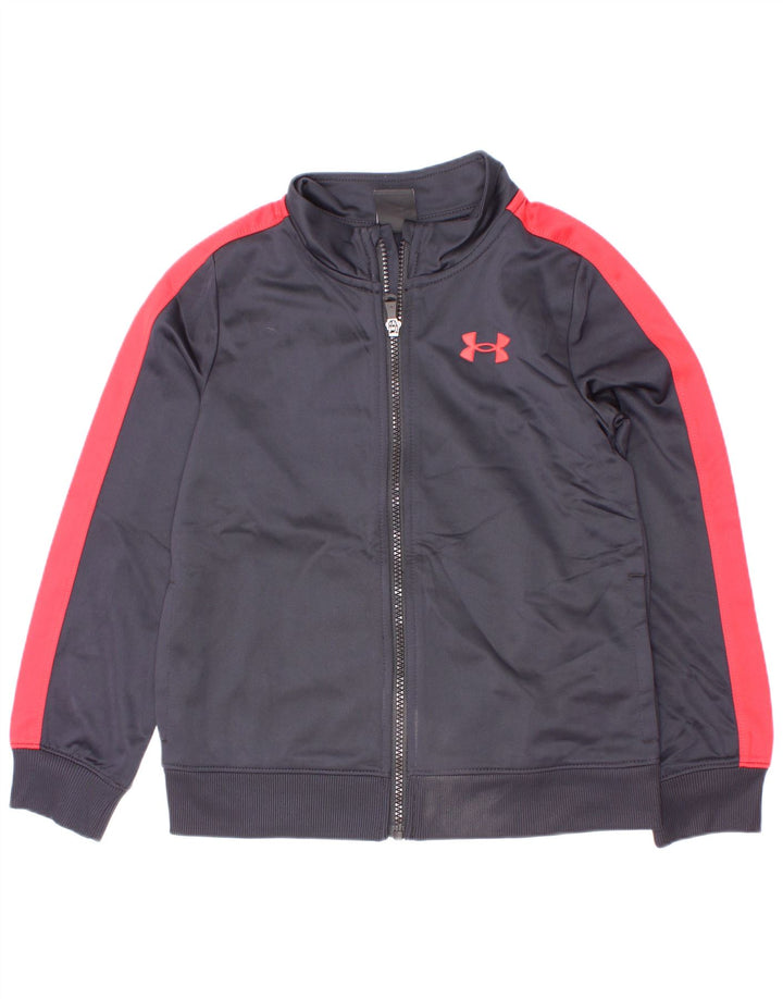 Jachetă de top pentru trening Under Armour pentru băieți 6-7 ani, albastru bleumarin